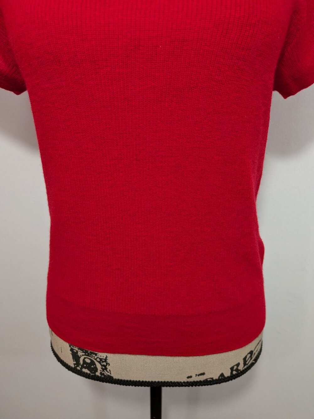 NWT J. CREW 100% Cashmere Short Sleeve Sweater Red Womens size L - Picture 3 of 14